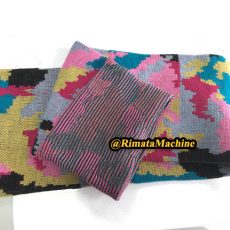 Máquina para tejer gorros y bufandas jacquard de doble jersey - Rimata